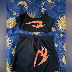 Current Mood Tattoo Graphic Skirt Set